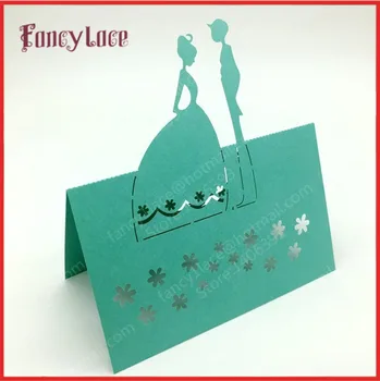 

50X/Lot Elegant Hollowed Out Bride And Groom Table Place Card Holder Wedding Decoration Centerpieces Decoracao Casamento Favors