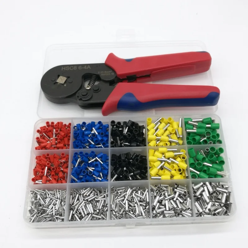 

Self-Adjustable Crimping Plier + Crimping Terminals Sets AWG24-10 Wire Cable Tube Terminals Crimping Pliers Multi Hand Tools