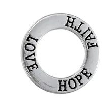 Моя форма 20 шт hope love faith circle message charm