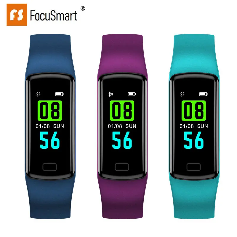 

FocuSmart Y9 Smart Fitness Bracelet Blood Pressure Activity Tracker Sport Bands Color Screen Waterproof Heart Rate Smart Bands