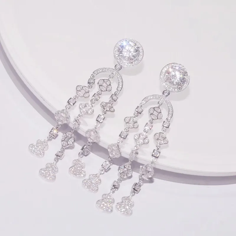 

Designer Fashion 925 Sterling Silver Jewelry 3A Cubic Zirconia Party Earring