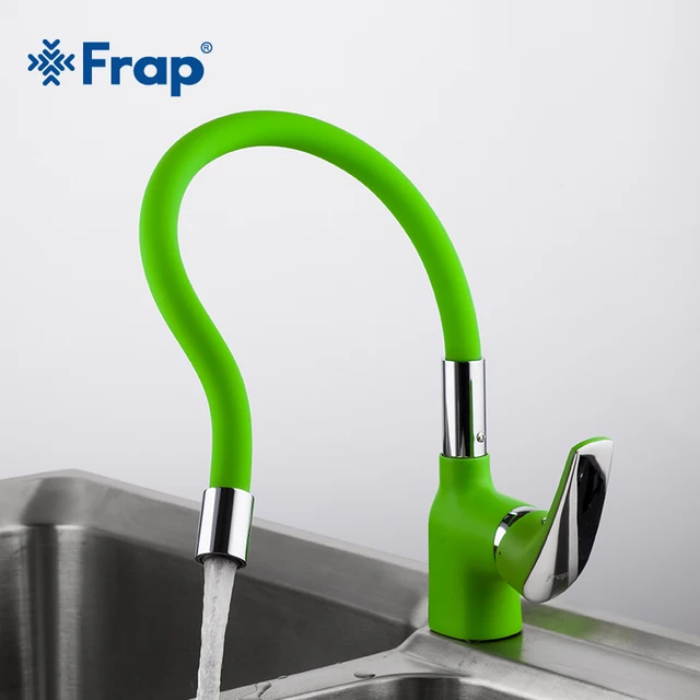 Cheap Frap Green Silica Gel Nose Any Direction Kitchen Faucet Cold and Hot Water Mixer Torneira Cozinha Crane F4453-05