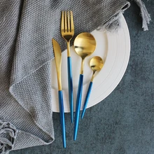 Dinnerware Set 304 Stainless Steel Luxury Cutlery Sets Vintage Quality 24 Pieces Dinner Knives Forks Teaspoons Western Tableware