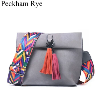 

Vintage Envelope Crossbody Bags for Women Nubuck Leather Messenger Shoulder Bag Day Cluth Pink Black Handbags and Purses Tassel