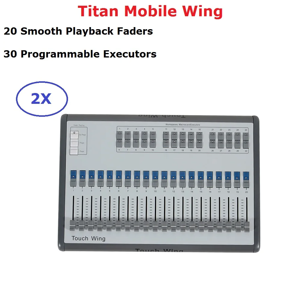 

2XLot Touch Wing Light DMX Console Stage Lighting Controller Support All Titan Console Touchwing Tiger Touch Wing DMX Console