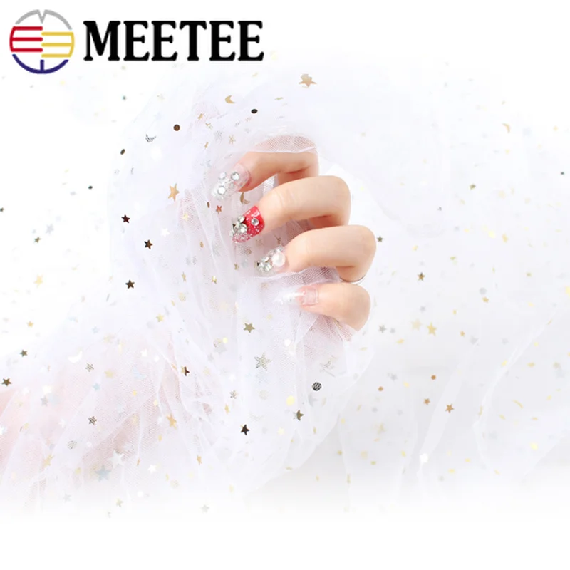 Meetee 3*1 5 метра сетчатая пряжа кружевная ткань шелковая сетка блестящая для юбки