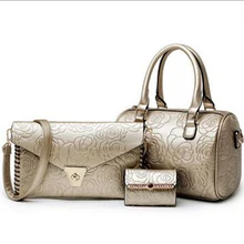 Las Mujeres de la vendimia Bolsa Compuesta Sólida Tarjeta de Carteras y Bolsos de Lujo Bolsos de Marca de Diseñador de Cuero 2017 Nuevos Bolsos de Las Mujeres