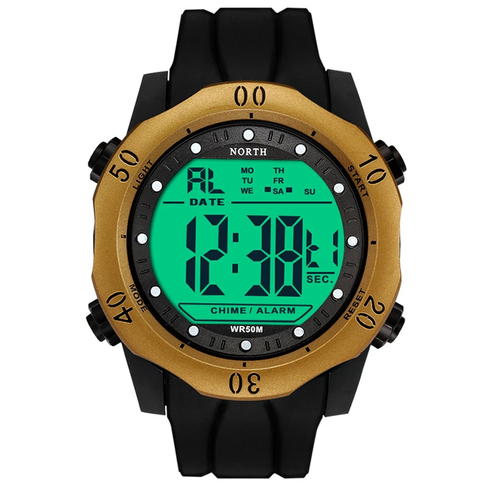 

2019 New NORTH Top Brand Men LED Digital Military Watch 30M Waterproof Dress Sports Watches Fashion Outdoor Wristwatches