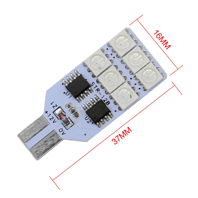 1 пара RGB 5050 12SMD Автомобильный светодиодный пульт дистанционного управления для внутреннего освещения для автомобильного купола NR-доставка