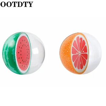 

OOTDTY 3D Inflatable Swimming Pool Watermelon Orange Beach Party Ball Summer Water Balloons Beach Sport Ball Inflatable Ball