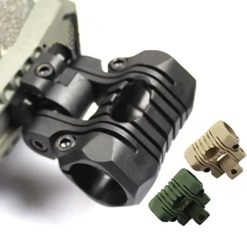Airsoft 24.5mm Helmet Flashlight Mount Clip Tactical Flashlight Clamp