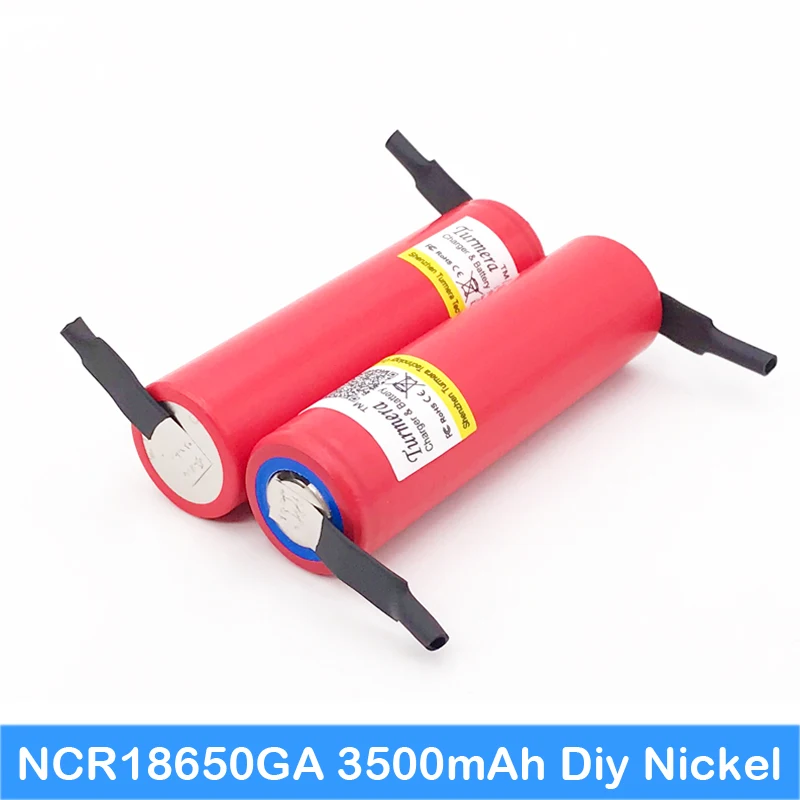 Original GA 18650 battery 3.7V 3500 mAh NCR18650GA+thick welded strips 30Amps Unloading Rechargeable Battery /screwdriver 12v se Original GA 18650 battery 3.7V 3500 mAh NCR18650GA+thick welded strips 30Amps Unloading Rechargeable Battery /screwdriver 12v se