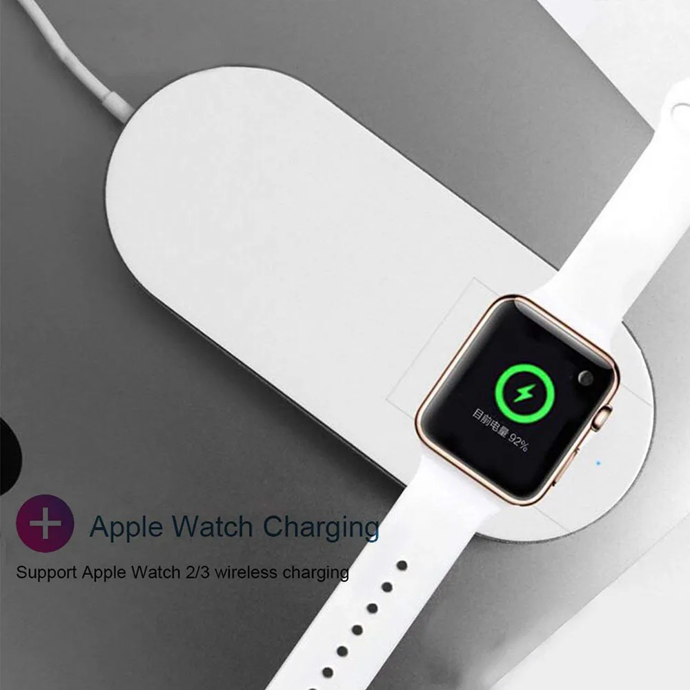 Беспроводное зарядное устройство Ascromy для Apple Watch Series 4 3 2 в 1 Iphone XS MAX XR 8 Plus I зарядка