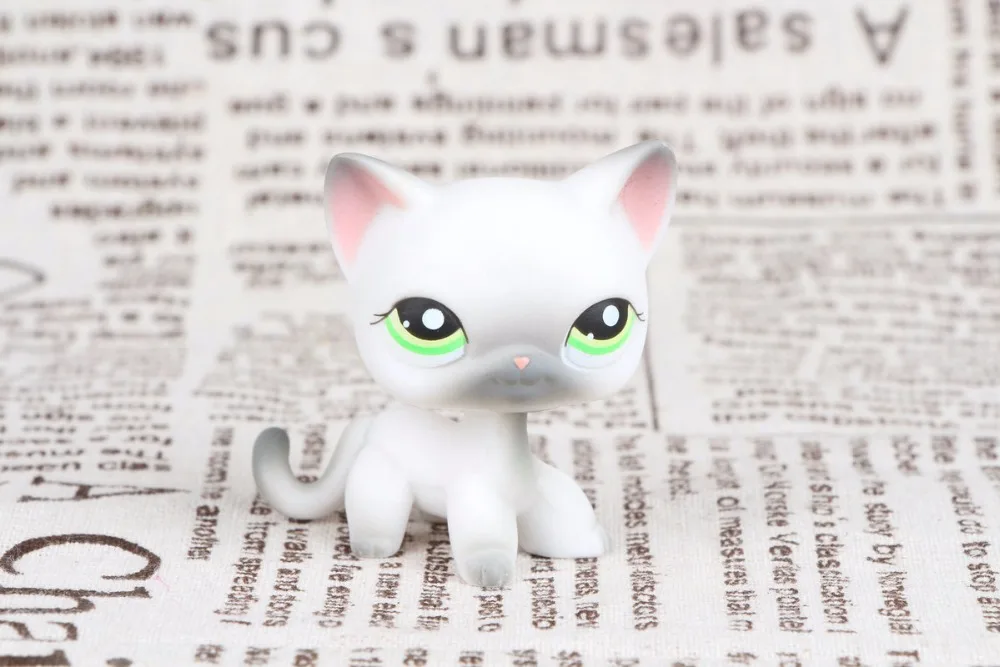 

New Pet Collection Figure LPS #125 Siamese Short Hair Kitty GREY CAT Figure Kids Toys