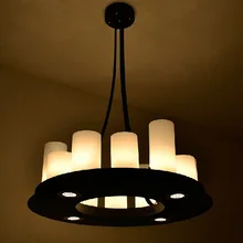 Американский кантри свеча круглый подвесной светильник ретро скандинавский, пасторальный подвесной светильник для помещений фойе столовая спальня лампа