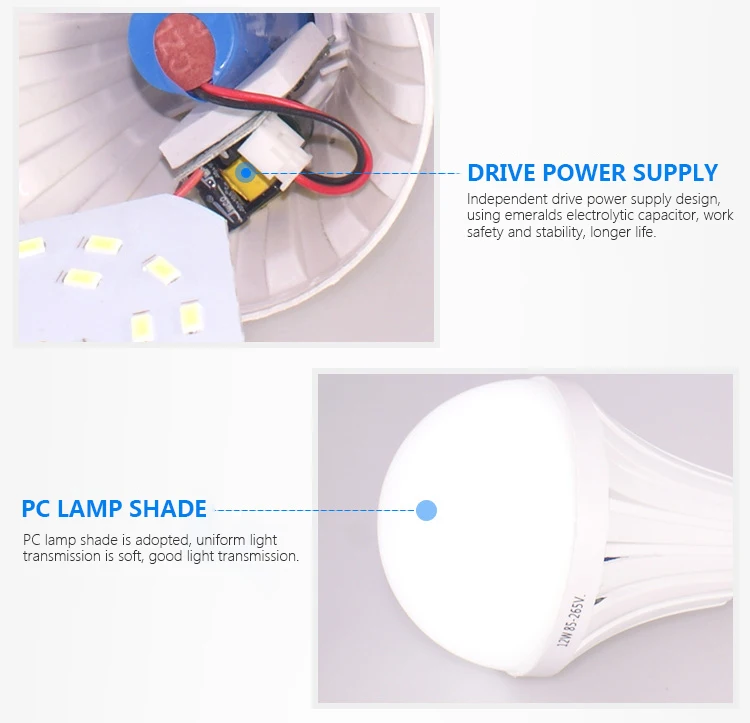 Дешевая цена, аварийный беспроводной светодиодный светильник, Светодиодная лампа e27 с индукцией/функцией подачи воды 7 Вт/12 Вт