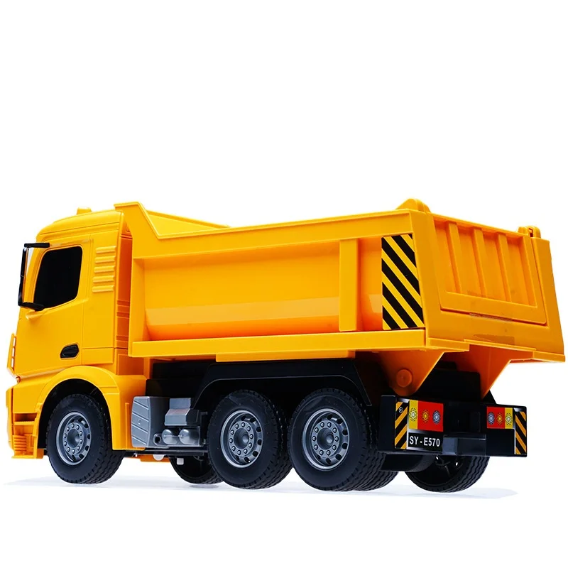 Boy Gift Toy Dumper Tilting Cart RC Truck 30 Mins Radio Control Tip Lorry One Key Auto Lift Engineering Container Vehicle RC Toy 2