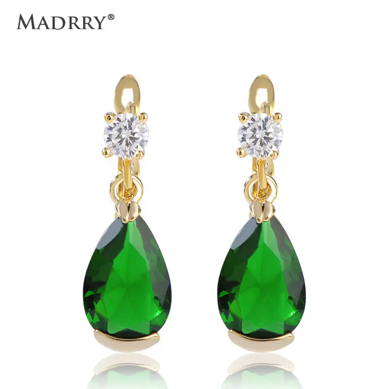 Женские серьги для пирсинга Madrry Aretes синие и зеленые ушей роскошные украшения