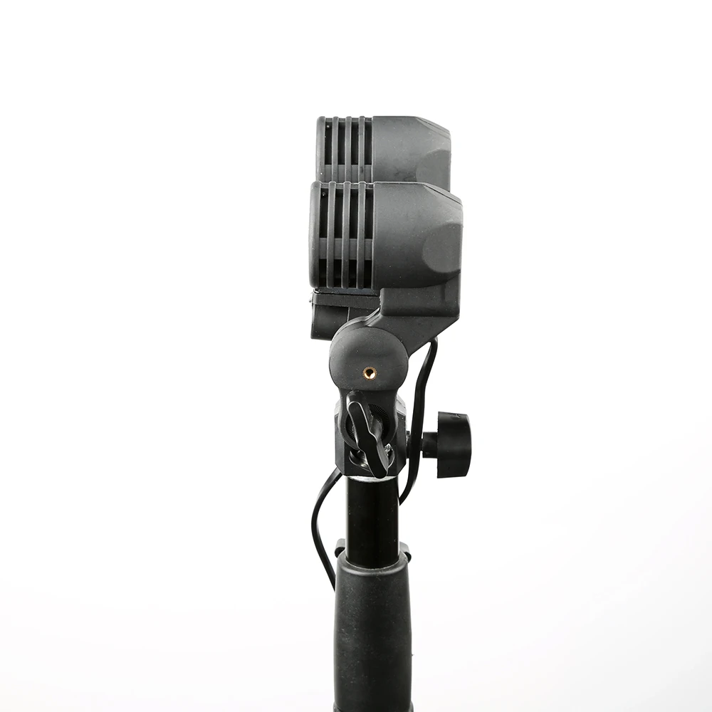 LH-02 Ac Slave Light Double E27 Socket with Umbrella Holder Softbox Light Stand Mount (4)