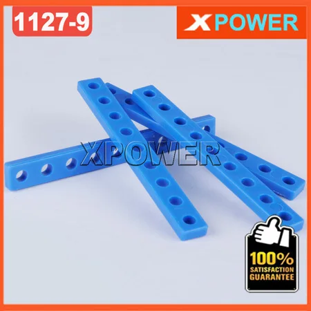 Goede 10 stks 1127 9 Speelgoed Plastic Strip Gebogen bar ABS Bracket Speelgoed Drijfstang Bouwsteen Model Materiaal Gratis verzending