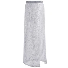 Пляжный Купальник с высокой талией, раскол, саронг, Блестящий горный хрусталь, прозрачный, с ремешком, для путешествий, летняя женская юбка, сексуальная