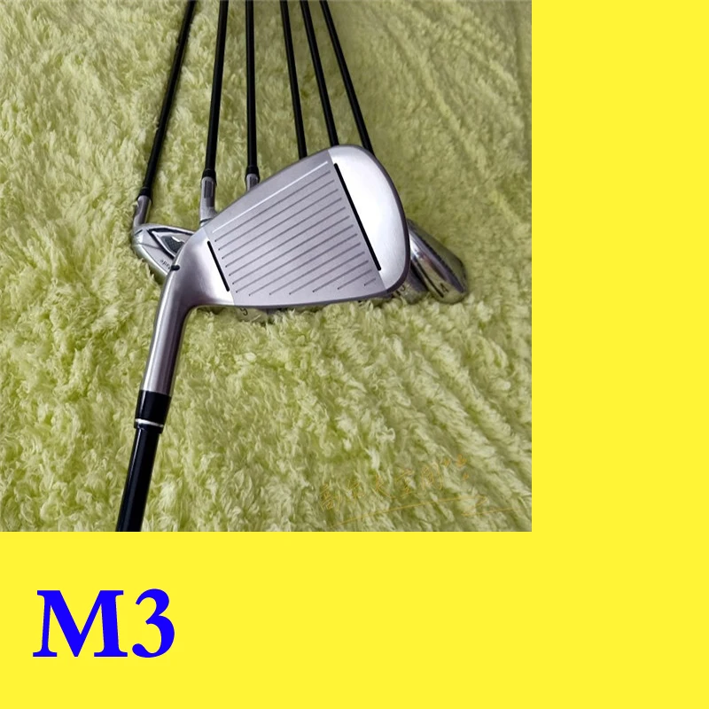 

M3 Golf Irons Clubs Set 4-9.P 7pcs Black Steel Graphite shaft Driver Fairway woods Hybrid Wedge Rescue Putter M 3 KBS TOUR