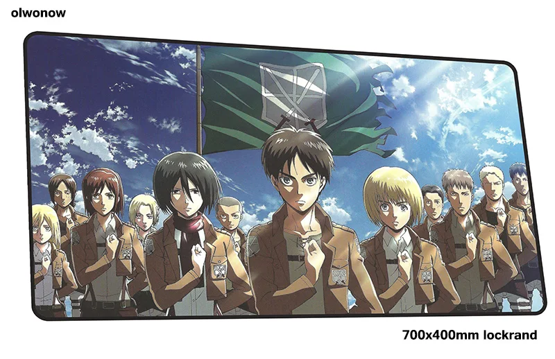 Коврик для мыши attack on titan, 70x40 см,, коврики для мыши, лучший игровой коврик для мыши, геймер, высококачественные персонализированные коврики для мыши, клавиатура