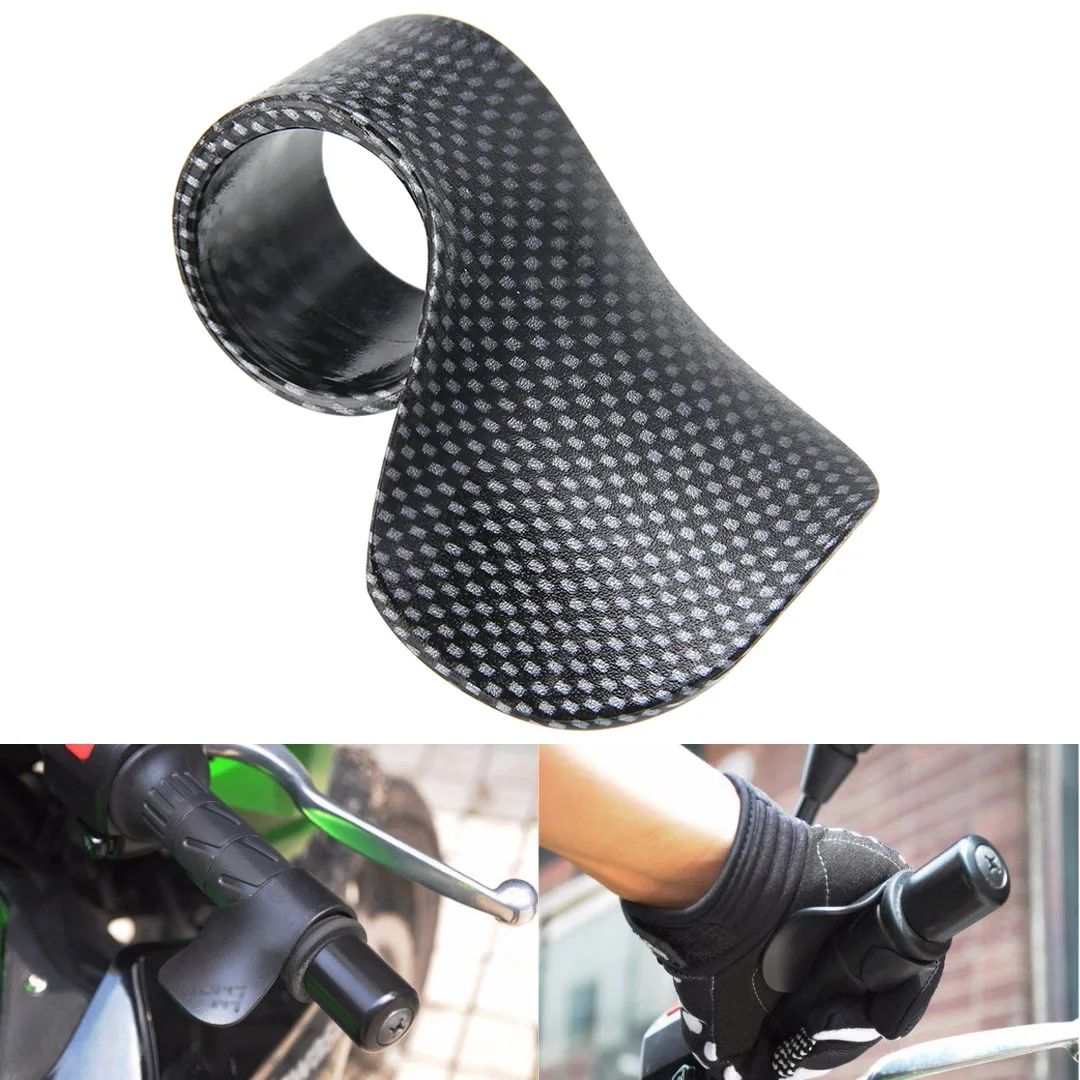 

1PC Motorcycle Plastic Throttle Assist Carbon Fiber Wrist Rest Grips Cruise Control 68.7 x 51.2mm For Kawasaki For Yamaha