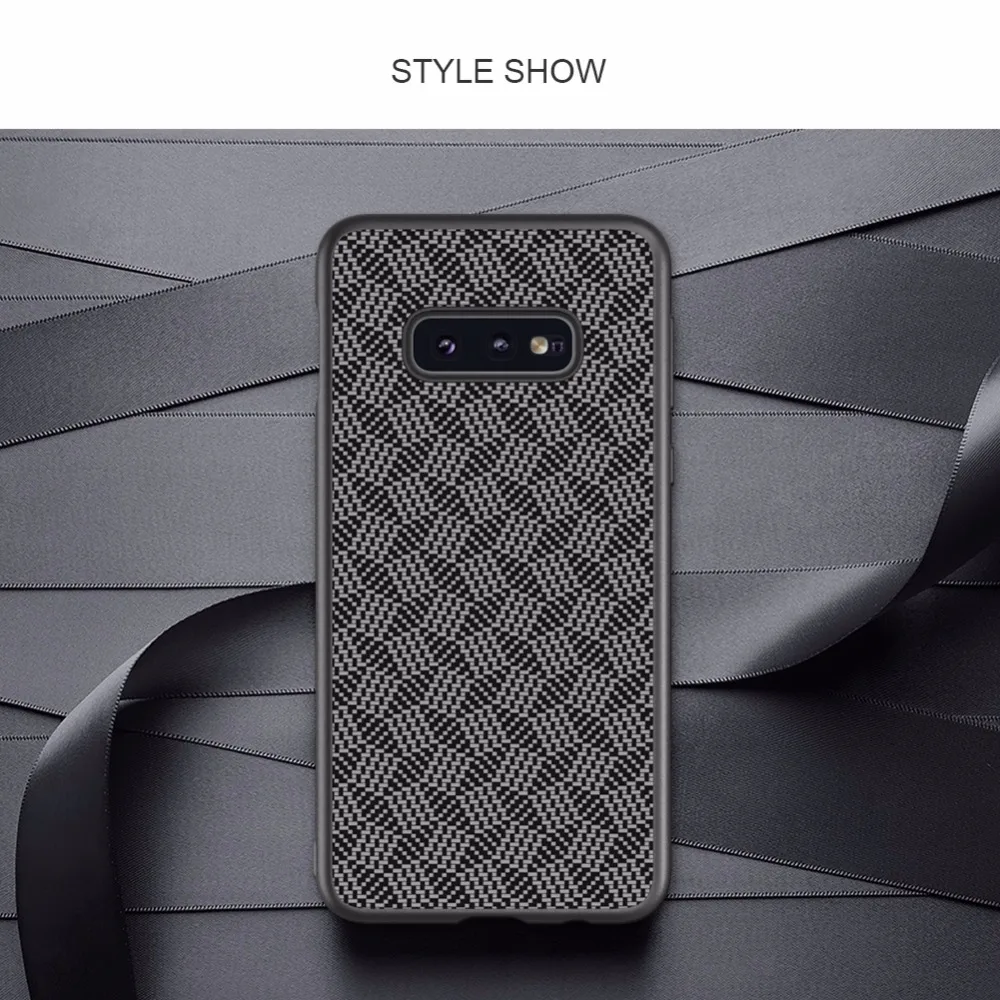 Чехол S10e для samsung Galaxy S10e, чехол на заднюю панель из синтетического волокна в клетку, защитный чехол для samsung s10e Nillkin, чехол