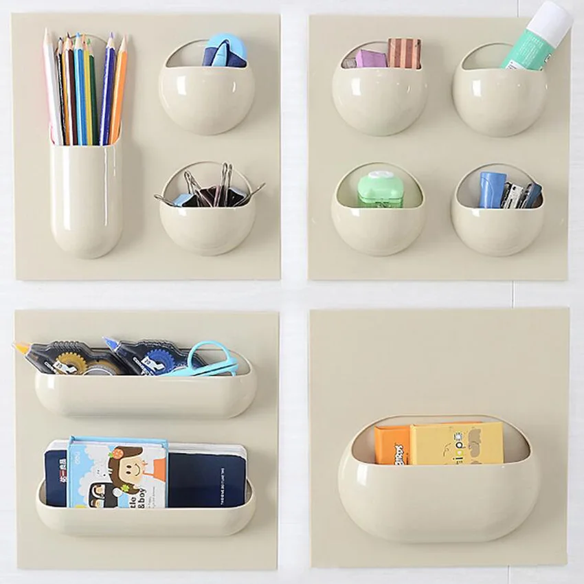 4 أنماط جدار الالتصاق المطبخ الحمام تخزين الرف يمكن استخدام مرارا وتكرارا الحمام المنظم تخزين الرف