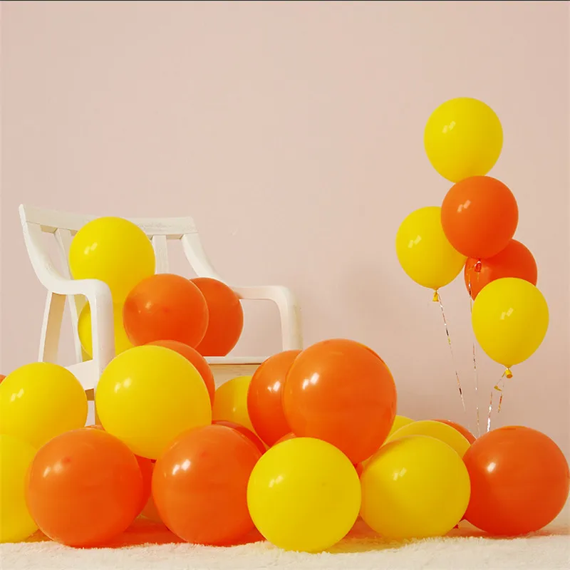 50 шт./лот Новинка популярные 10 дюймов серый шар разноцветные матовые латексные ксенон надувные для свадьбы День рождения декоративные шары - Цвет: yellow orange
