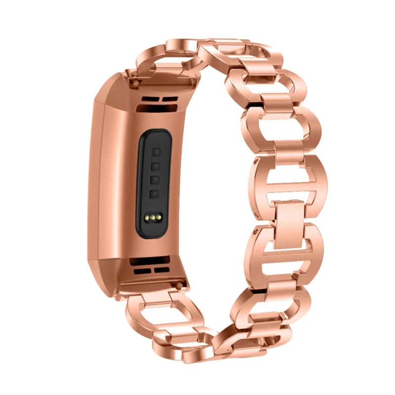 Ремешок для часов подходит для Fitbit Charge 3 браслет из нержавеющей стали металлический стальной ремень умные часы Сменные ремни