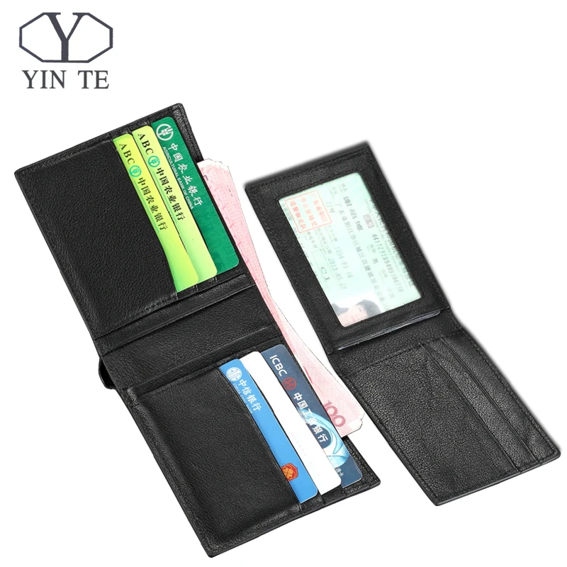 

YINTE 2018 Leather Wallet Men Original Brand 100% Genuine Cow Leather Crocodile Pattern Wallet Men Short Wallet Portfolio T8847C