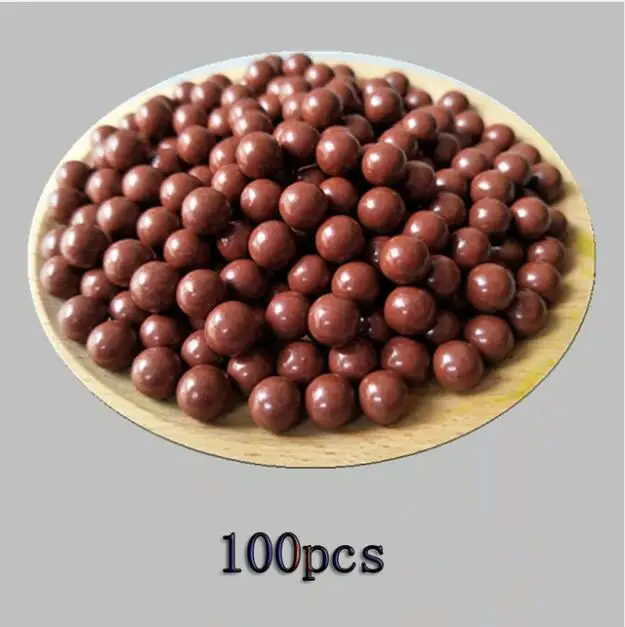 100pcs 100 шт./лот охотничья Рогатка, боеприпасы шарик шарики для рогатки подшипник бурового раствора бусины патроны сплошной рисунок-доска мяч глина для яиц - Цвет: 100pcs