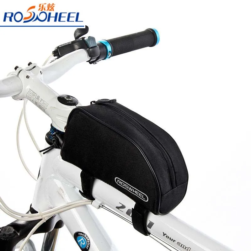Details about   ROSWHEEL 1L Outdoor Mountain Bicycle Cycling Frame Front Top PVC Tube Bag Black