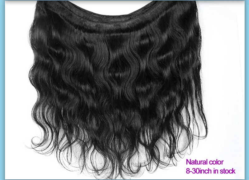 Grade 7A peruvian virgin hair with closure 8-30 inch unprocessed virgin peruvian hair with closure natural color body wave hair (2)