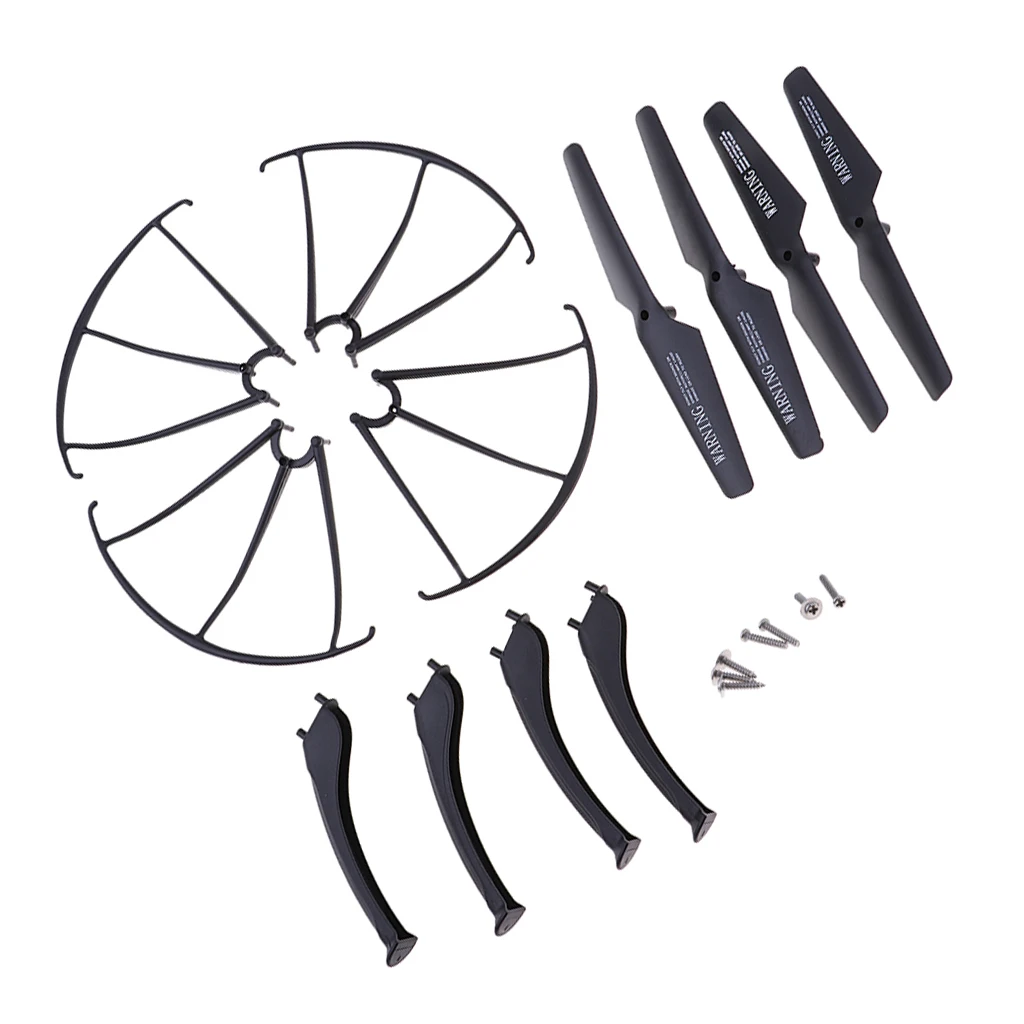 4Pcs Propeller + 4Pcs Landing Gear + 4Pcs Prop Protector for SYMA X5SC X5SW