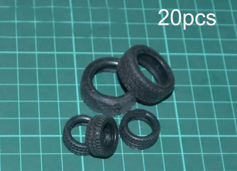 

20PCS Anti-collision Tires Dia 18mm/28mm Miniature Wheel Rubber Tyres Black Simulation Tire for RC Simulation Tug Boat Model