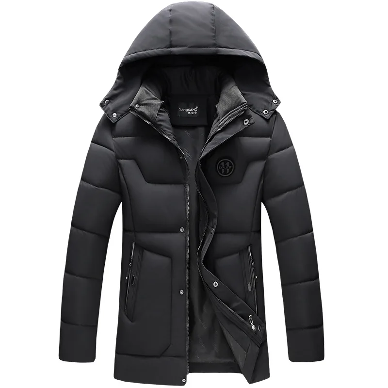 

Men Hooded Collar Winter Windbreaker Parkas and Jacket 88