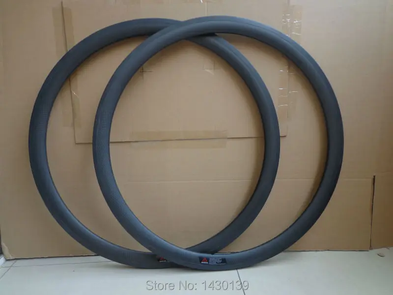 2Pcs New 700C 38mm Road Bicycle Matt Full Carbon Bike Wheel Clincher Rims With Basalt Brake