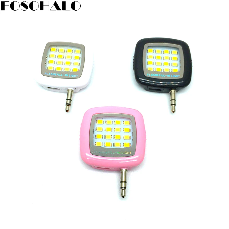FOSOHALO 10pcs Mini Sync Flashlight 16 LED Lights Mobile Phone LED