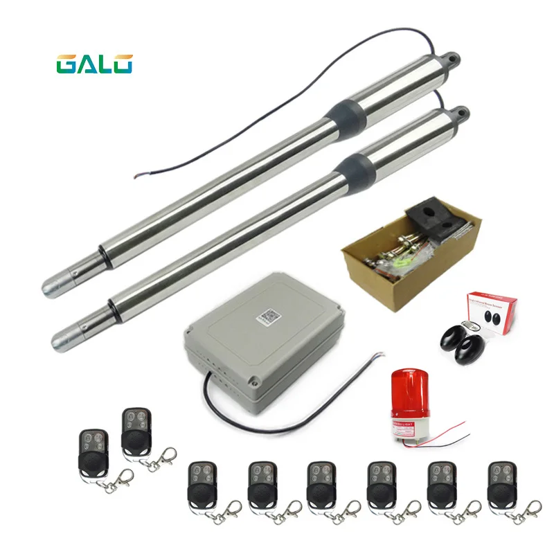 20W 17V Solar Panel Power System Linear Actuator Swing steel wooden Gate Opener Motor(photocell+lamp button gsm optional) DC24V