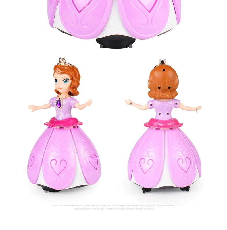 18,5 см танцевальная принцесса Робот Игрушки, светодиодные лампы со звуком Электронный Робот игрушка для детей подарок