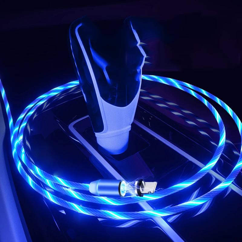 

Luminous USB Data Cable Magnetic Micro USB Type C Charging Cable for iPhone Samsung Galaxy Huawei Xiaomi Phone Accessaries