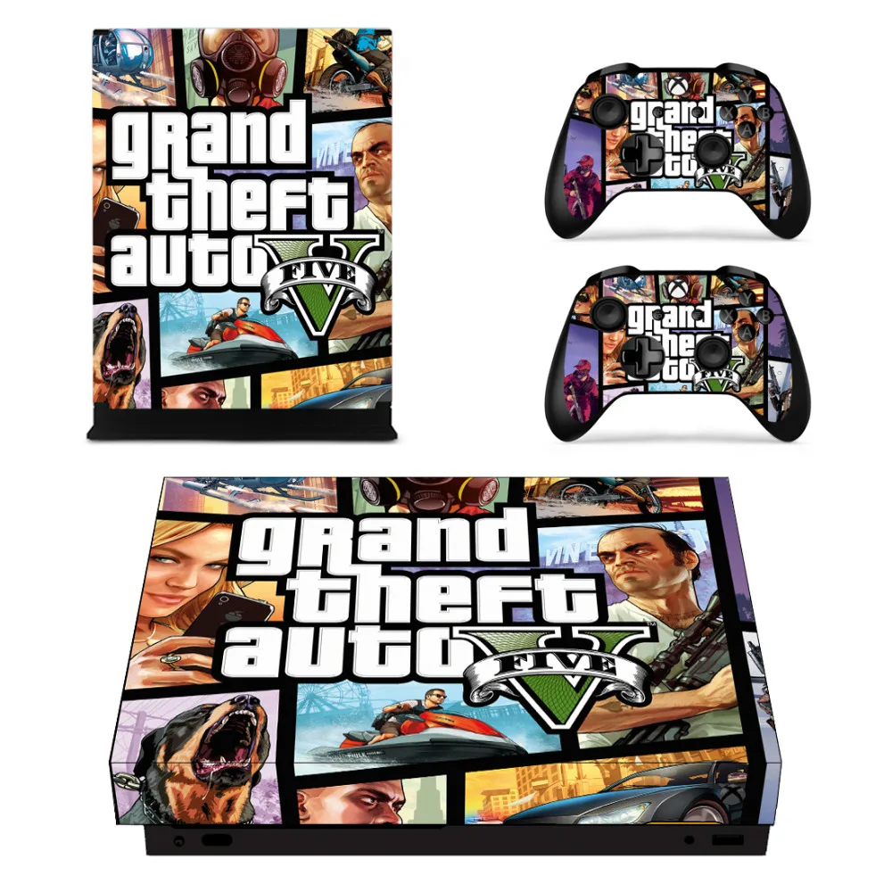 Grand Theft Auto V GTA 5 наклейка для Microsoft Xbox One X консоль и контроллеры скины наклейки