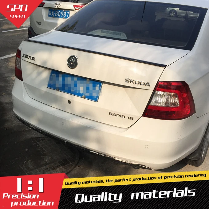 

For Skoda Octavia Spoiler High Quality ABS Material Car Rear Wing Primer Color Rear Spoiler For Skoda Octavia Spoiler 2015-2016