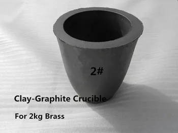 

A2# Clay Graphite Crucible 2pcs for 2kg brass casting /Gold Graphite Crucible Furnace Super