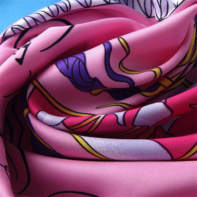 Бренд шелковый шарф женский зимний теплый пашмины модный платок большой квадратный платок Саржевые шелковые шарфы роскошный женский платок