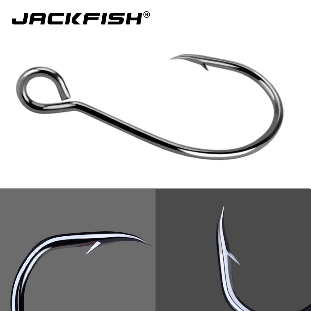 JACKFISH рыболовный крючок из углеродистой стали 50 шт./лот#2-#12 рыболовные крючки прочный колючий крючок для ловли карпа рыболовные снасти Коробка Pesca