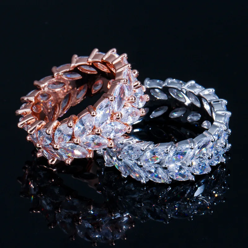 

Personalized Bling Zircon Stone Rings For Women Engagement Wedding Band Promise CZ Stone Fashion Female Jewelry